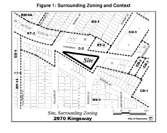 Construction site plan for project from page 3 of the file 'Referral report'