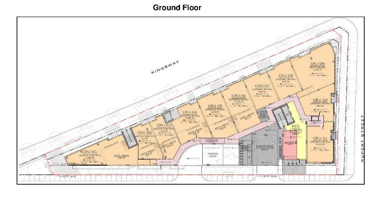 Construction site plan for project from page 39 of the file 'Referral report'