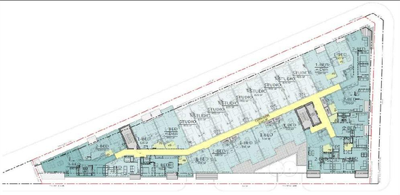 Floor plan for project from page 40 of the file 'Referral report'