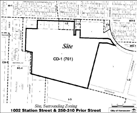 Construction site plan for project from page 3 of the file 'Referral report'