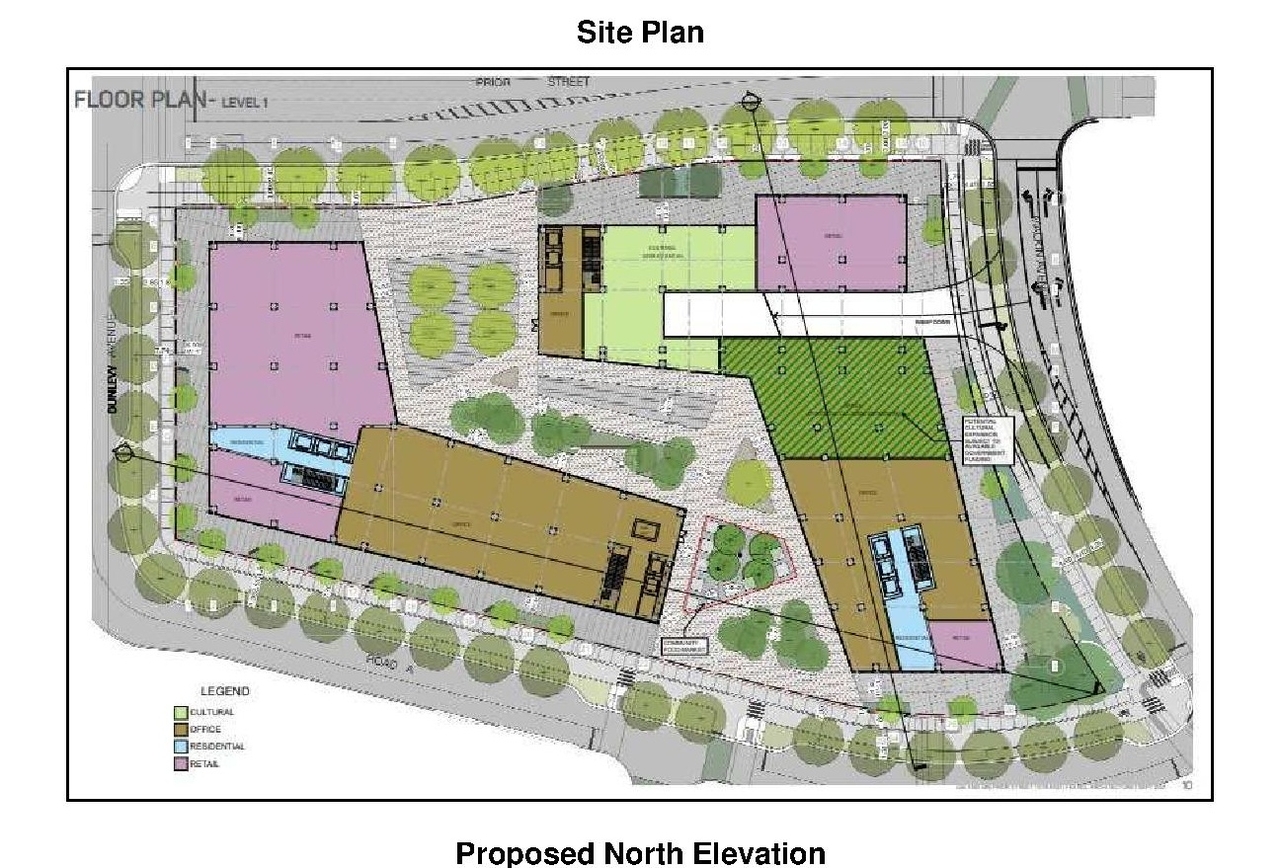 Construction site plan for project from page 75 of the file 'Referral report'