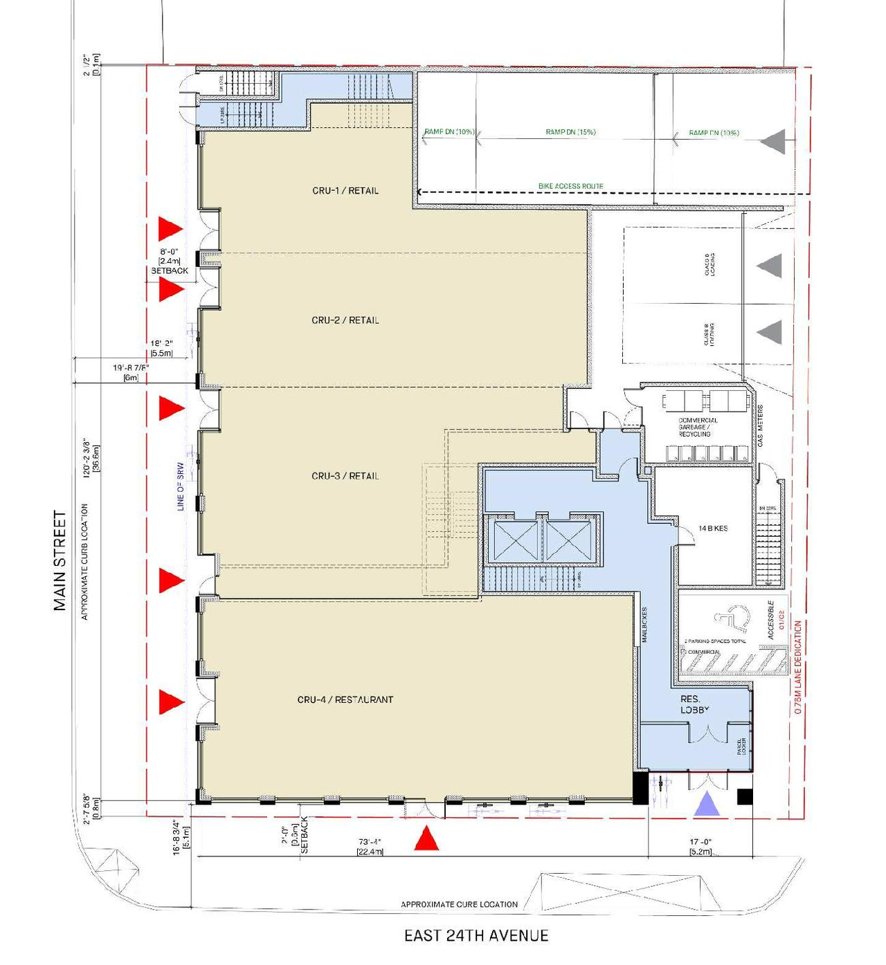 Construction site plan for project from page 41 of the file 'Referral report'