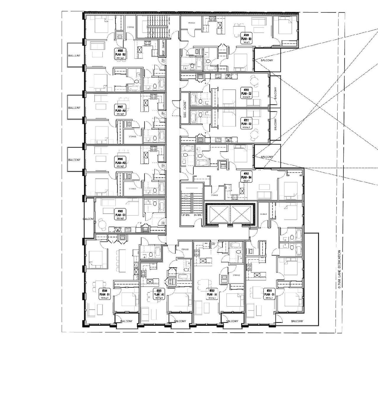 Floor plan for project from page 42 of the file 'Referral report'