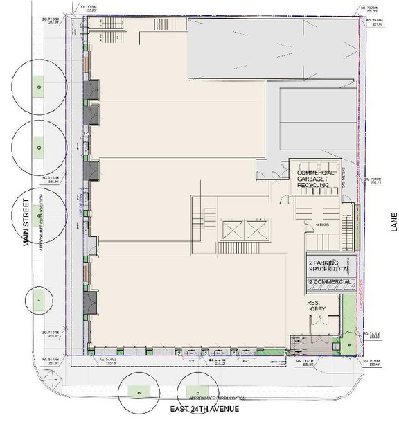 Construction site plan for project from page 45 of the file 'Referral report'