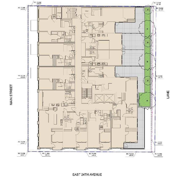 Construction site plan for project from page 46 of the file 'Referral report'