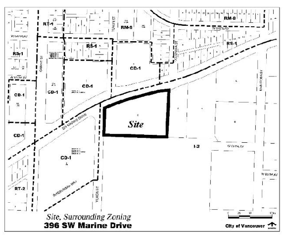 Construction site plan for project from page 3 of the file 'Referral Report'
