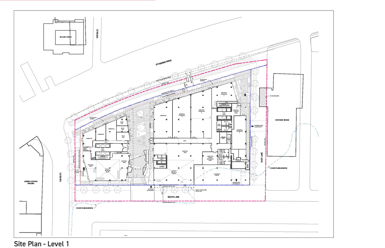 Construction site plan for project from page 22 of the file 'Applicant boards'