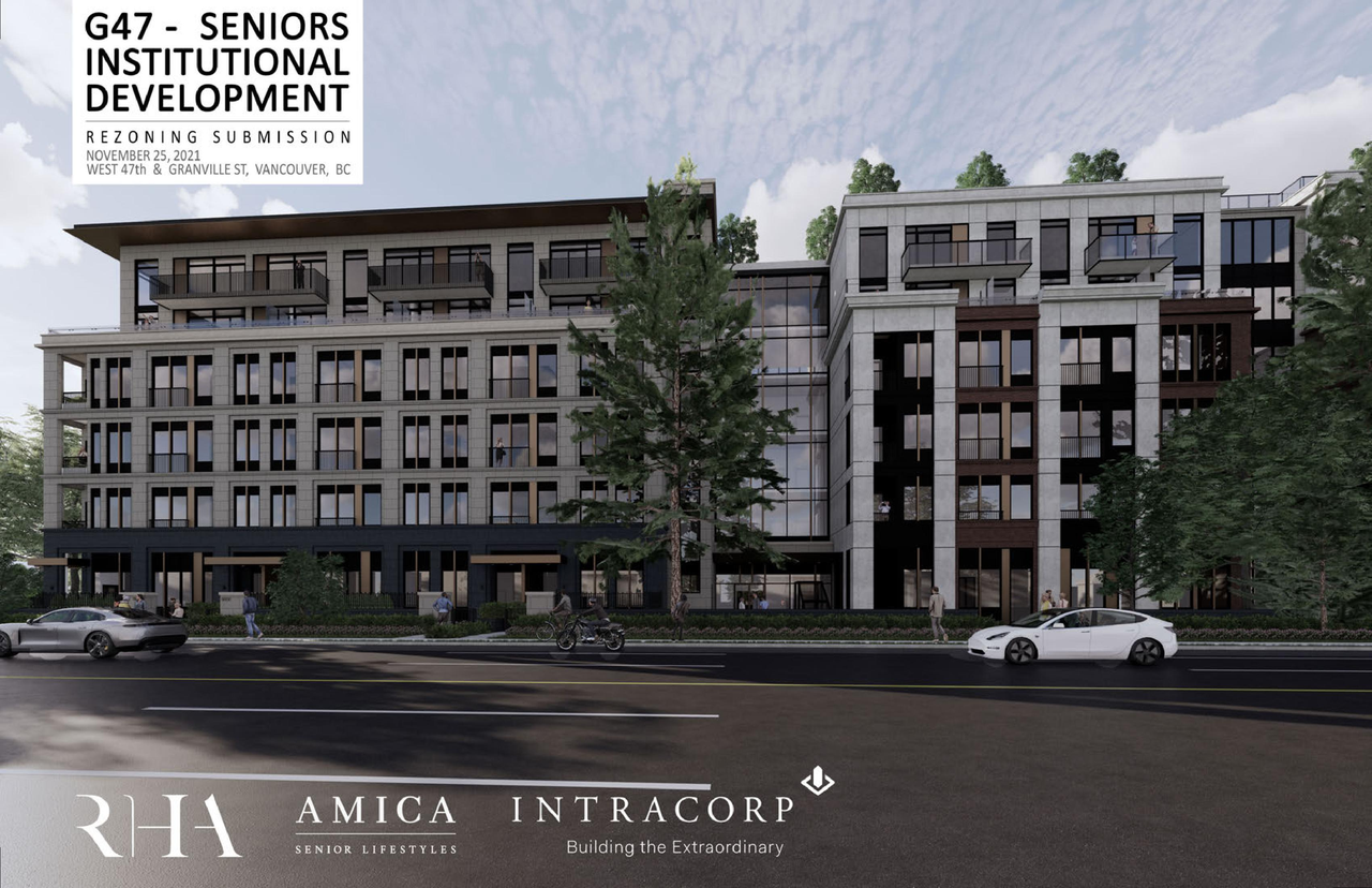 Rendering of building from page 1 of the file 'Rezoning booklet'