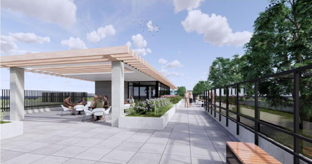 Rendering of building from page 13 of the file 'Rezoning booklet'