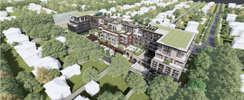 Rendering of building from page 13 of the file 'Rezoning booklet'