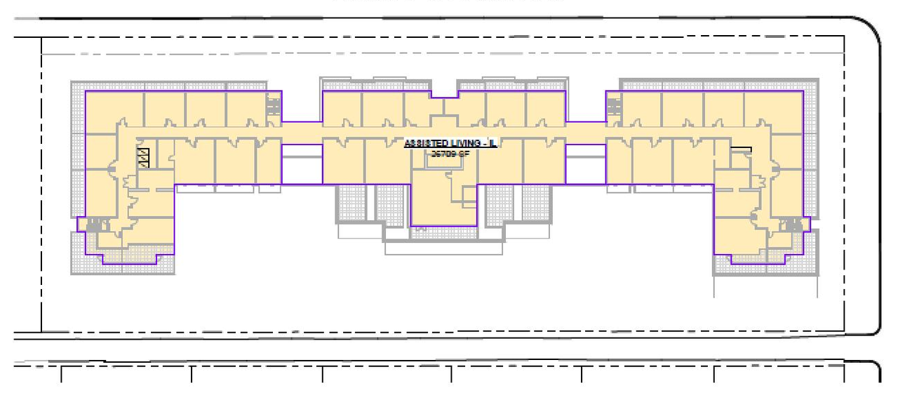Floor plan for project from page 40 of the file 'Referral Report'