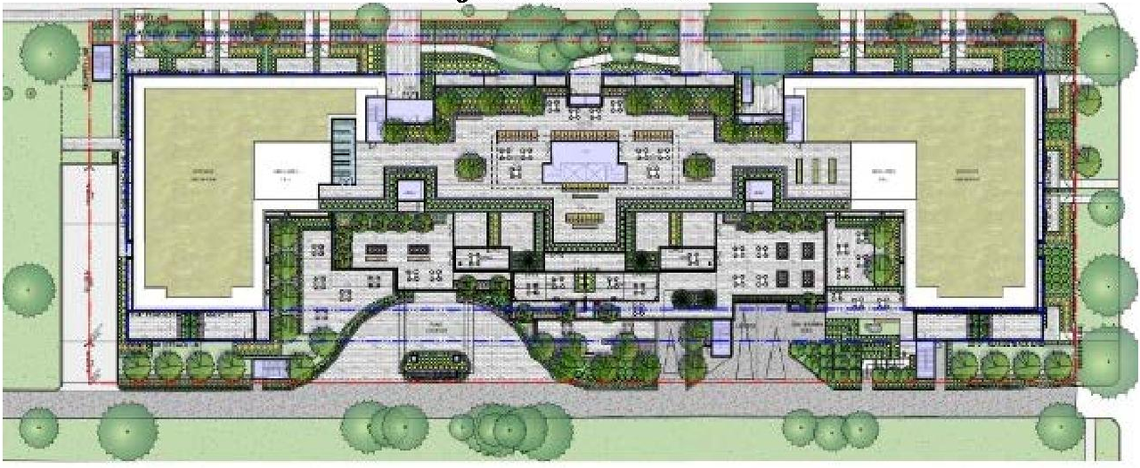 Construction site plan for project from page 7 of the file 'Referral Report'