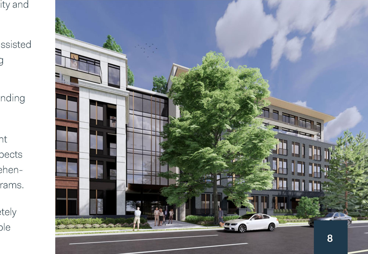 Rendering of building from page 8 of the file 'Applicant boards'