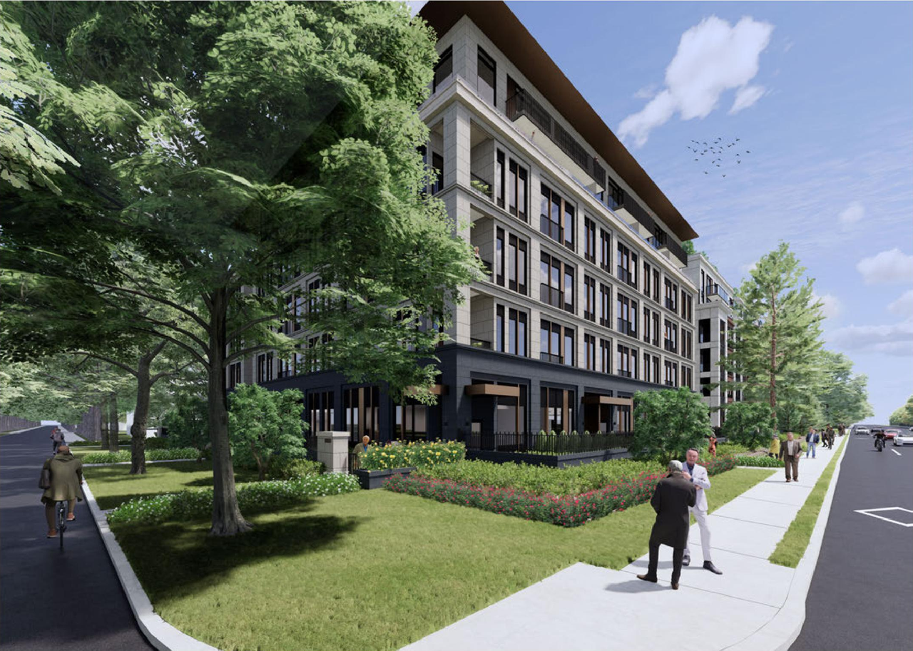 Rendering of building from page 3 of the file 'Renderings'