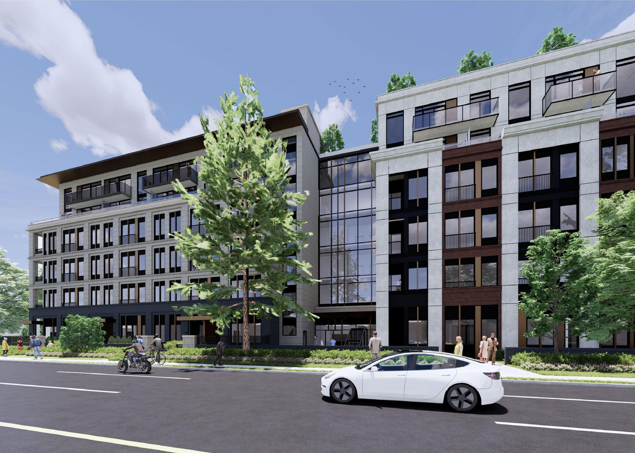 Rendering of building from page 1 of the file 'Architectural plans'