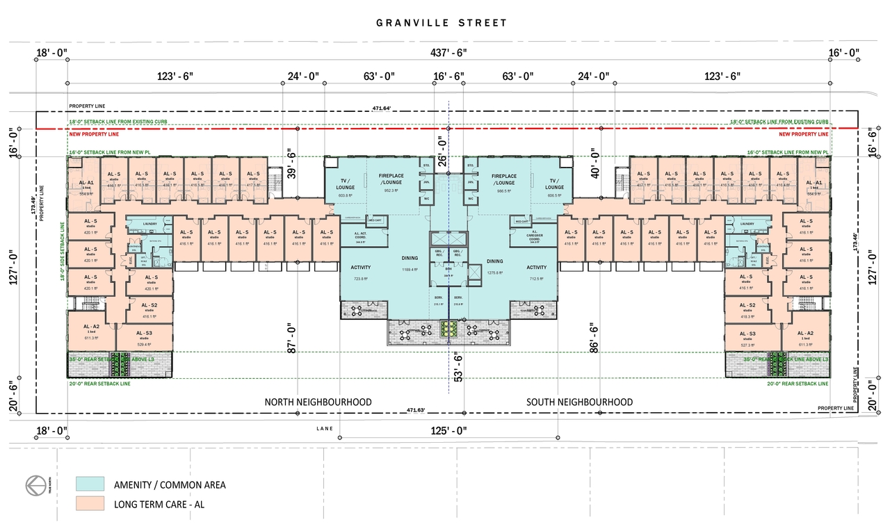 Construction site plan for project from page 10 of the file 'Architectural plans'