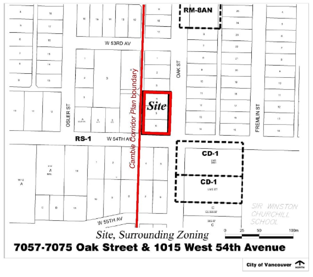 Construction site plan for project from page 3 of the file 'Referral report'