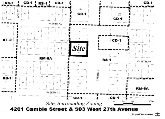 Construction site plan for project from page 3 of the file 'Referral report'