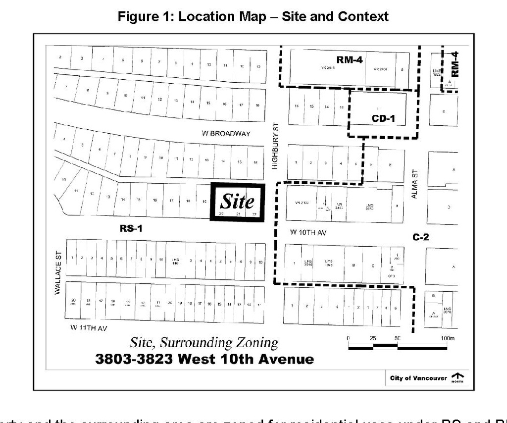 Construction site plan for project from page 3 of the file 'Referral report'