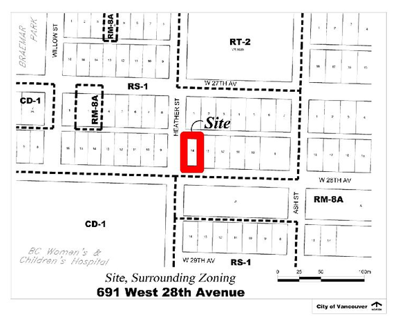 Construction site plan for project from page 3 of the file 'Referral Report'