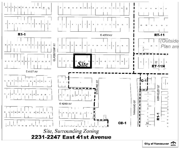 Construction site plan for project from page 3 of the file 'Referral report'