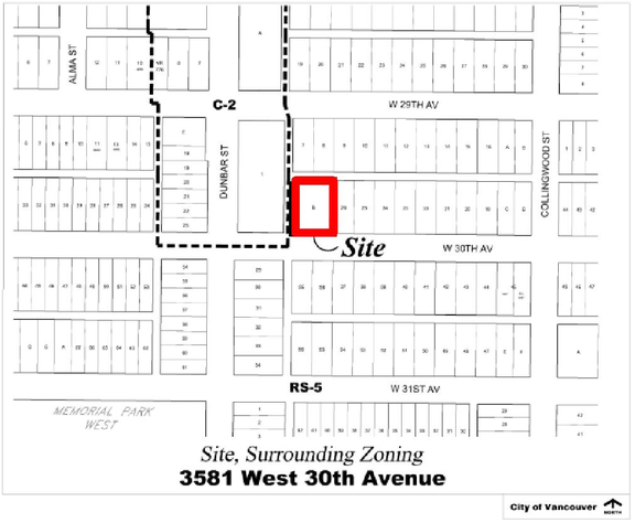 Construction site plan for project from page 3 of the file 'Referral Report'