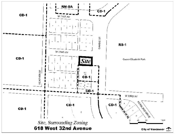 Construction site plan for project from page 3 of the file 'Referral Report'