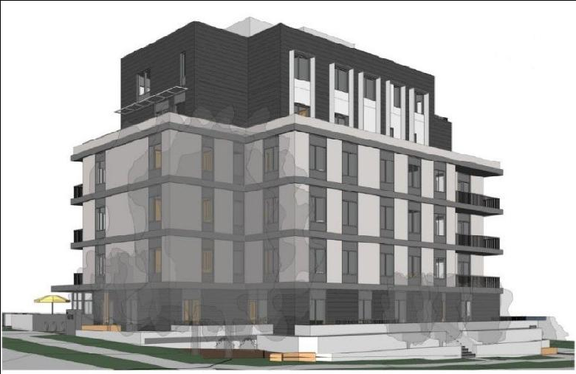 Rendering of building from page 4 of the file 'Referral Report'