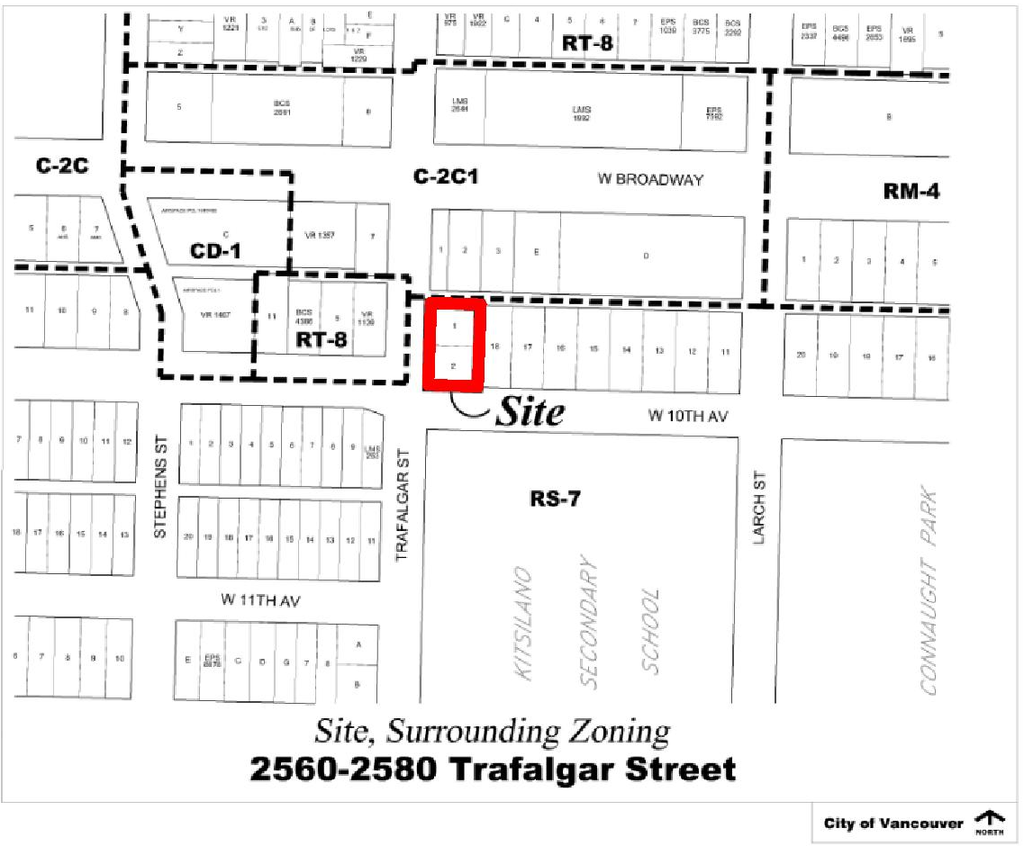 Construction site plan for project from page 3 of the file 'Referral report'