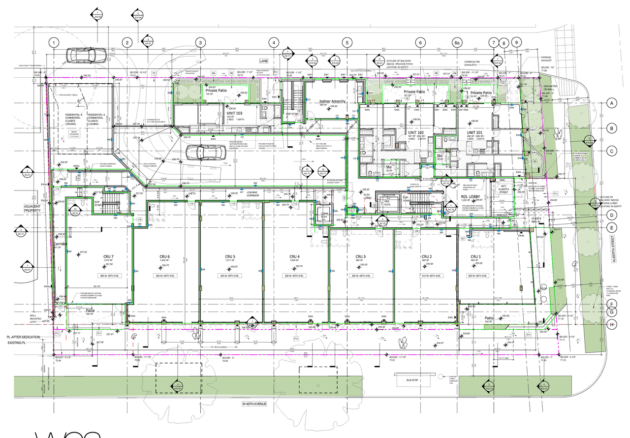 Construction site plan for project from page 10 of the file 'Application booklet'