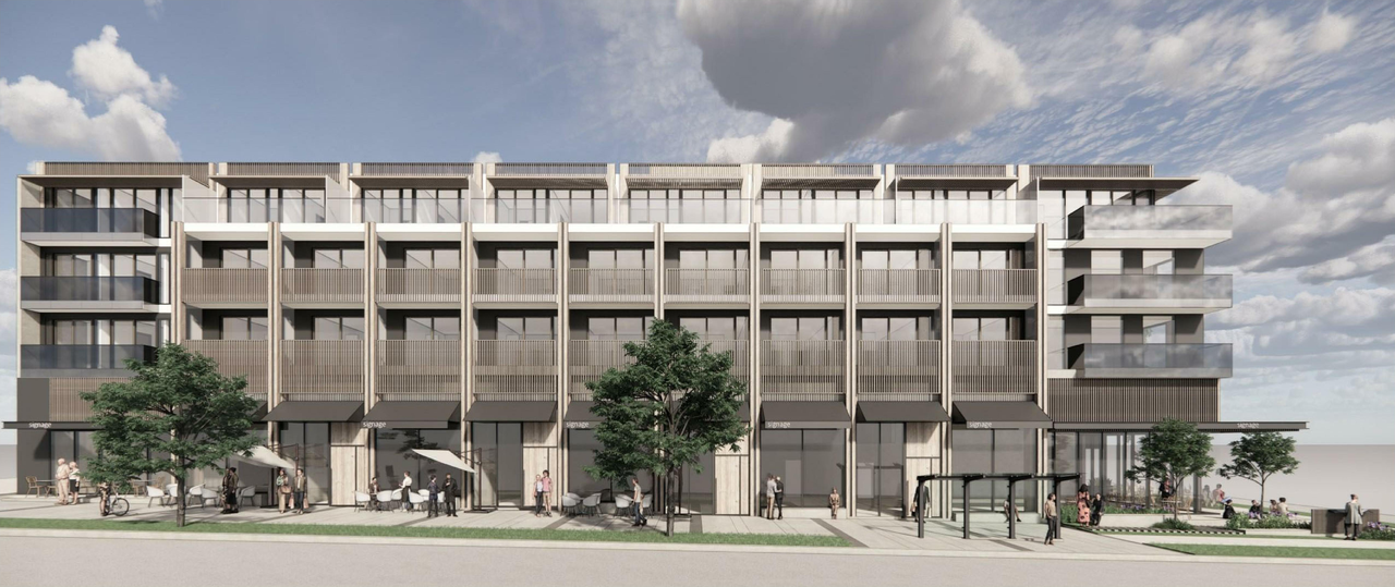 Rendering of building from page 2 of the file 'Application booklet'