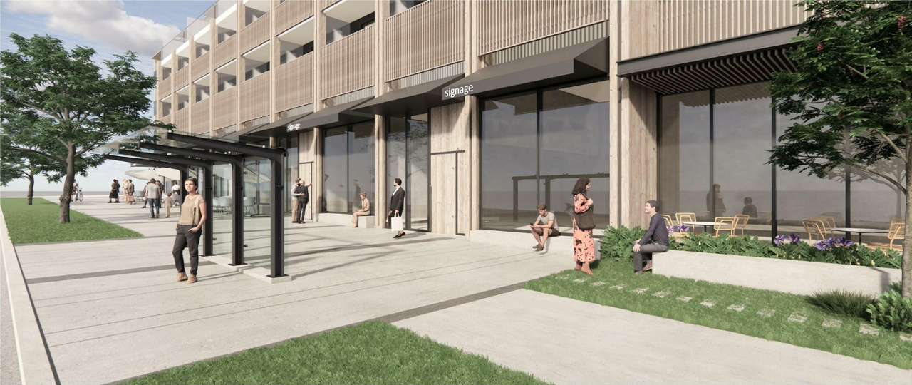 Rendering of building from page 22 of the file 'Application booklet'