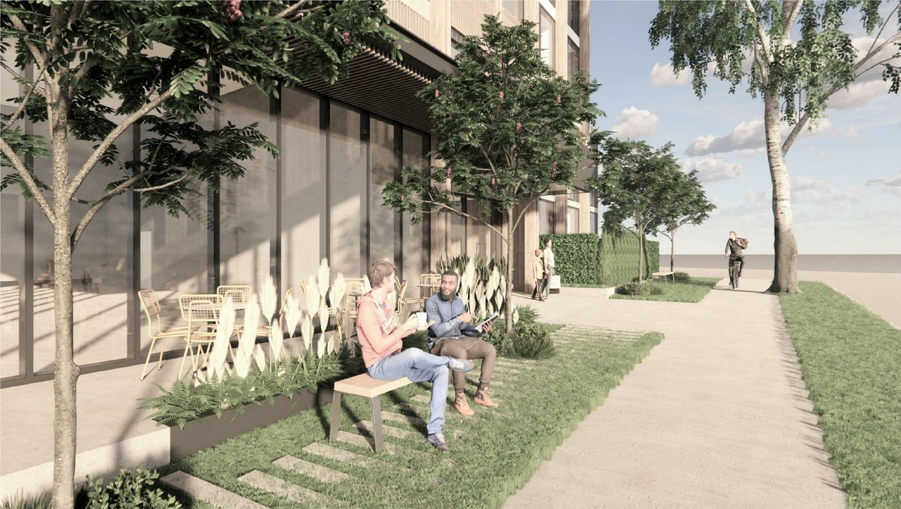 Rendering of building from page 23 of the file 'Application booklet'