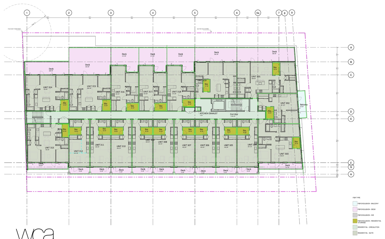 Floor plan for project from page 30 of the file 'Application booklet'