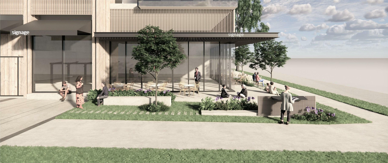Rendering of building from page 6 of the file 'Application booklet'