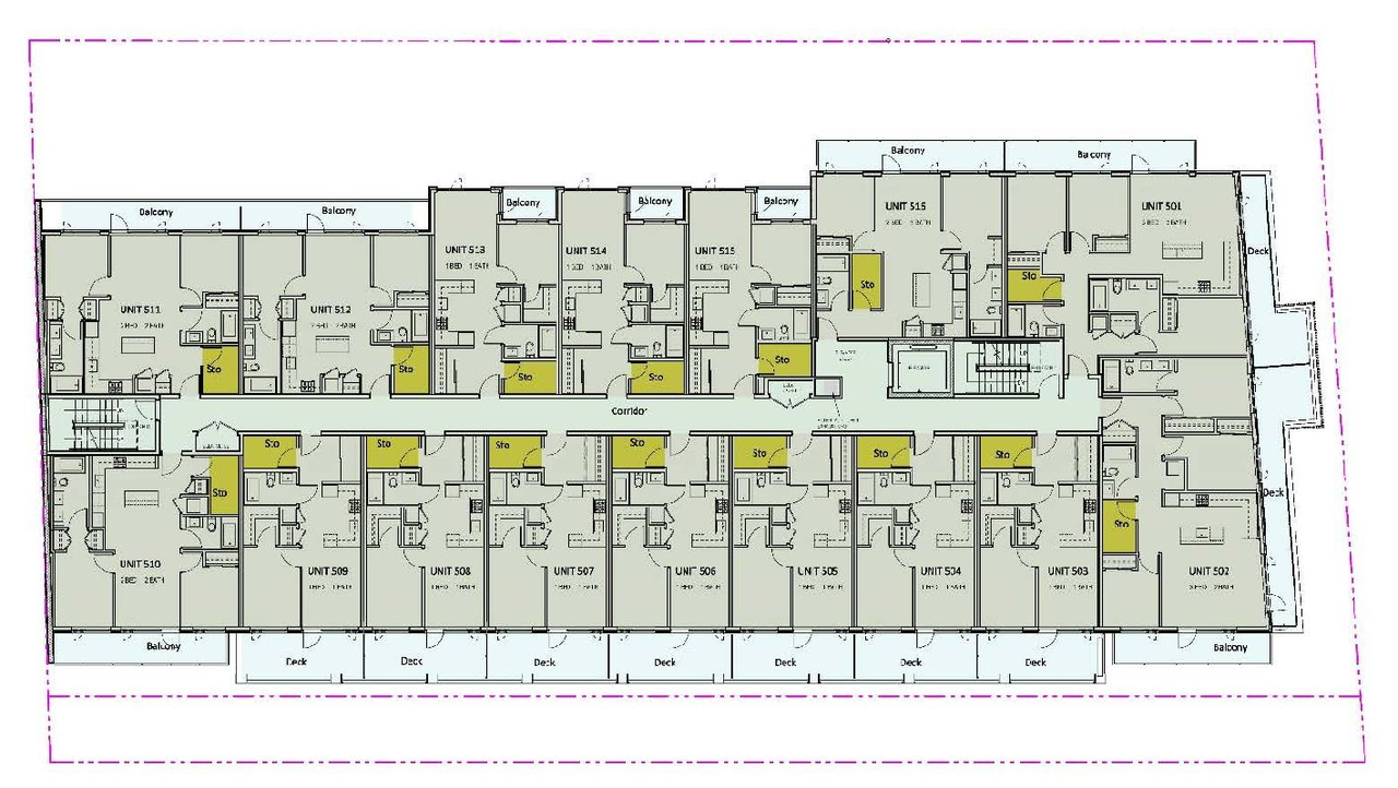 Floor plan for project from page 20 of the file 'Referral Report'