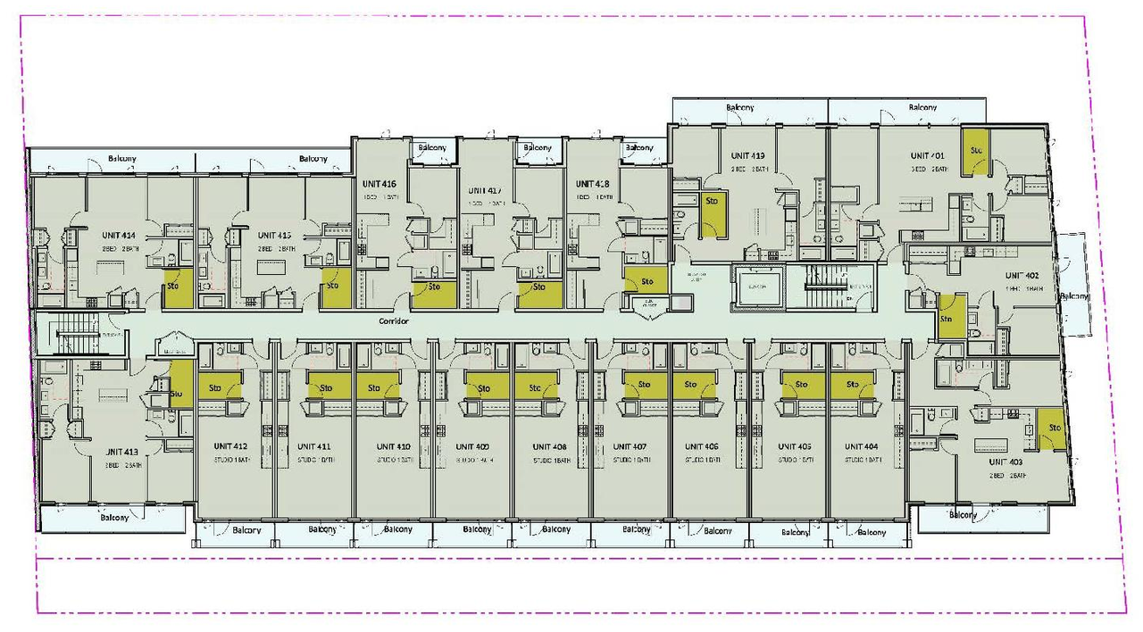 Floor plan for project from page 20 of the file 'Referral Report'