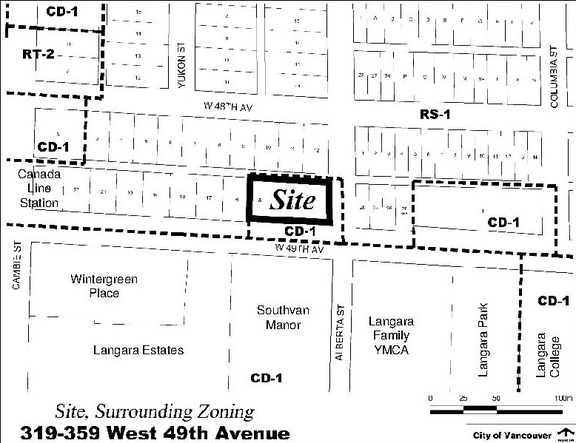 Construction site plan for project from page 3 of the file 'Referral Report'