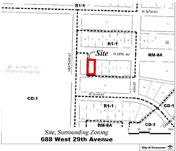 Construction site plan for project from page 3 of the file 'Referral report'