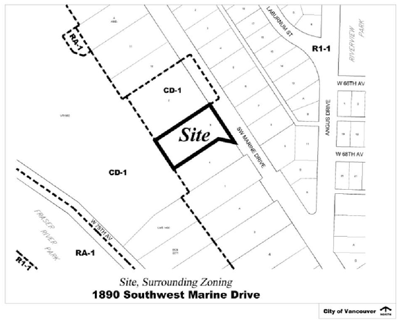 Construction site plan for project from page 4 of the file 'Referral report'