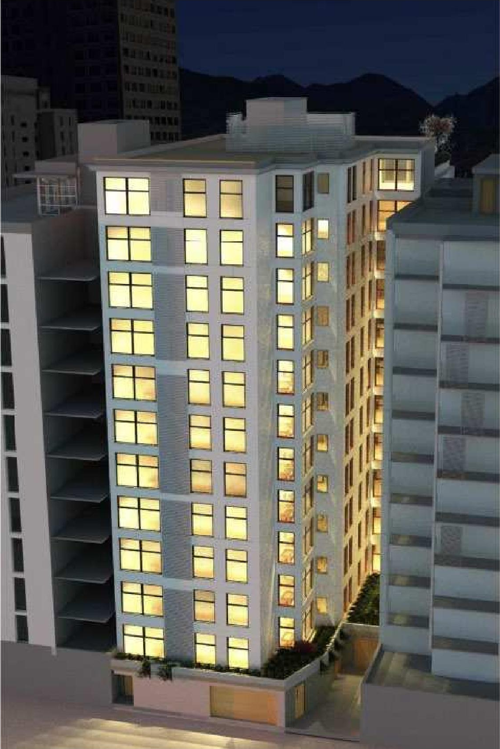 Rendering of building from page 50 of the file 'Referral report'