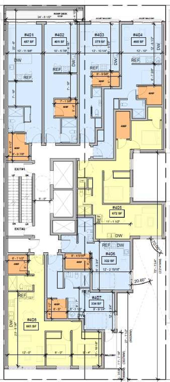 Floor plan for project from page 58 of the file 'Referral report'