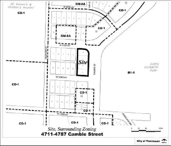Construction site plan for project from page 3 of the file 'Referral report'