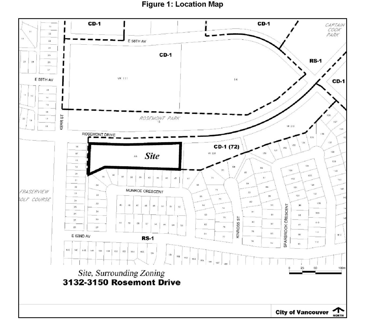 Construction site plan for project from page 4 of the file 'Referral report'