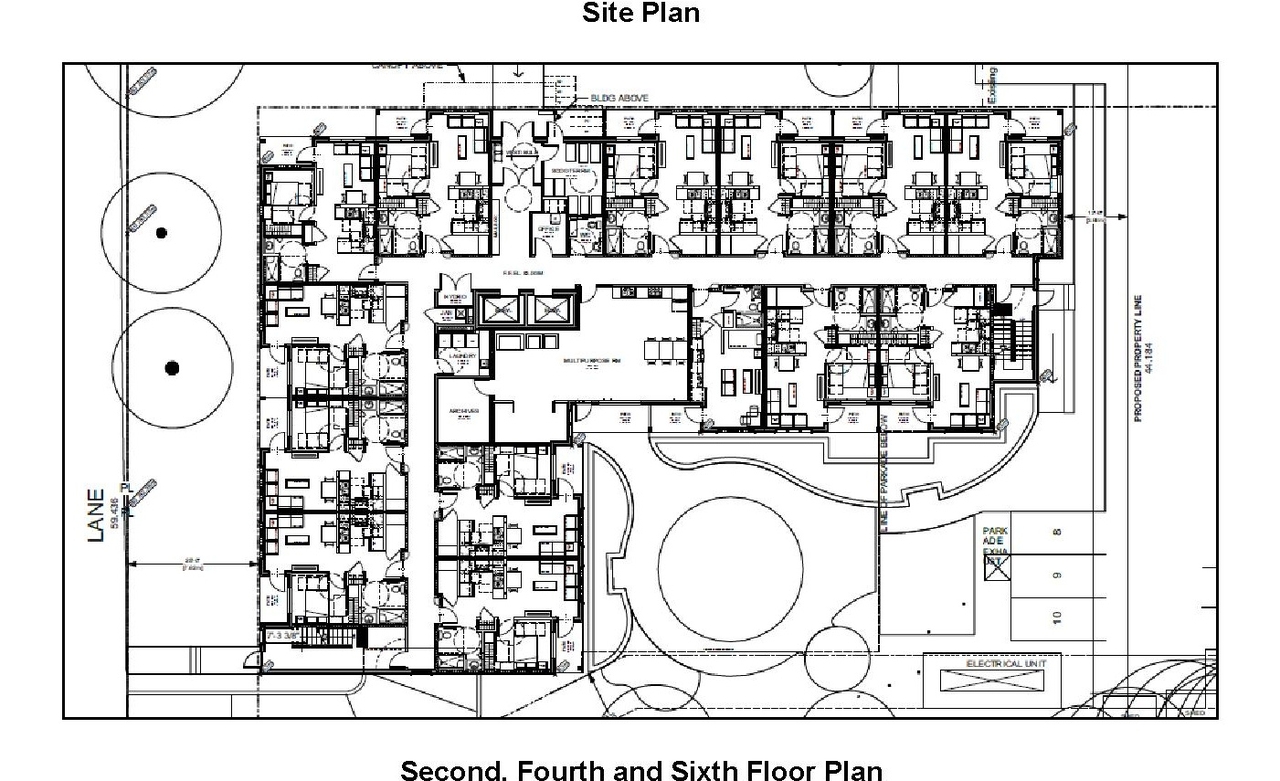 Floor plan for project from page 43 of the file 'Referral report'