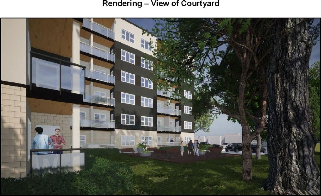 Rendering of building from page 47 of the file 'Referral report'