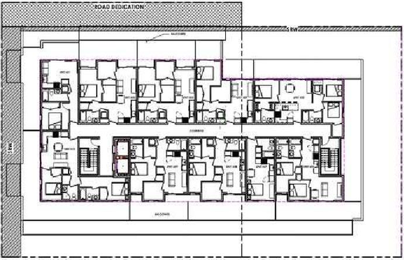 Floor plan for project from page 34 of the file 'Referral report'