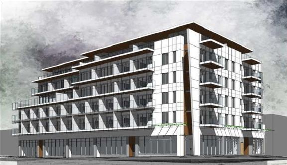 Rendering of building from page 5 of the file 'Referral report'