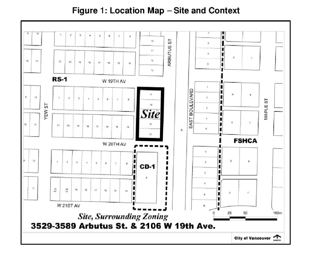 Construction site plan for project from page 3 of the file 'Referral report'