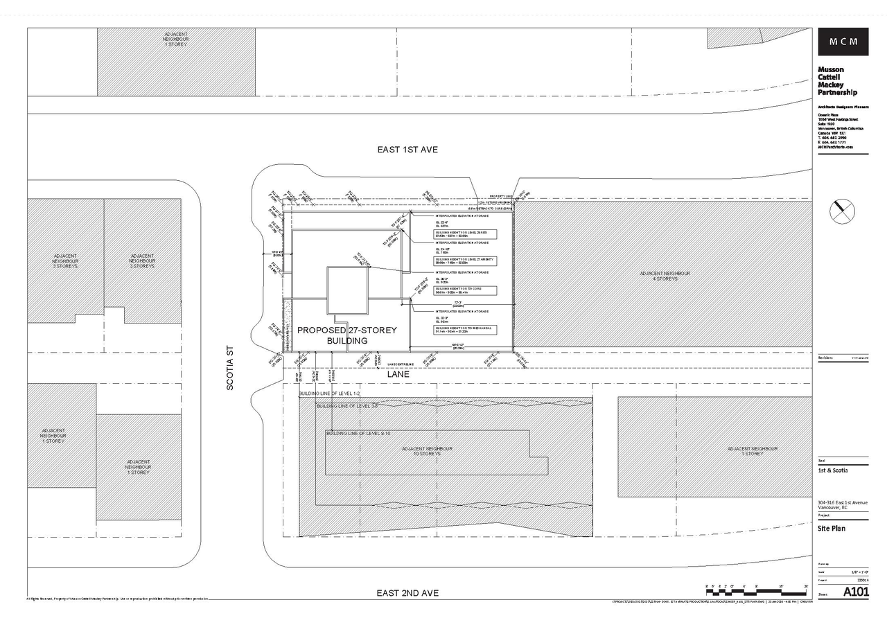 Construction site plan for project from page 4 of the file 'Application booklet'